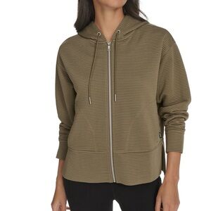 DKNY Women's green sweatshirt hoodie large